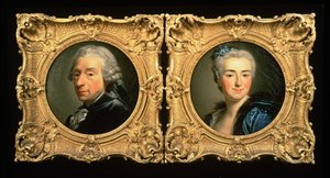 Francois Boucher (1703-70) és felesége, Marie-Jeanne Buseau portréi